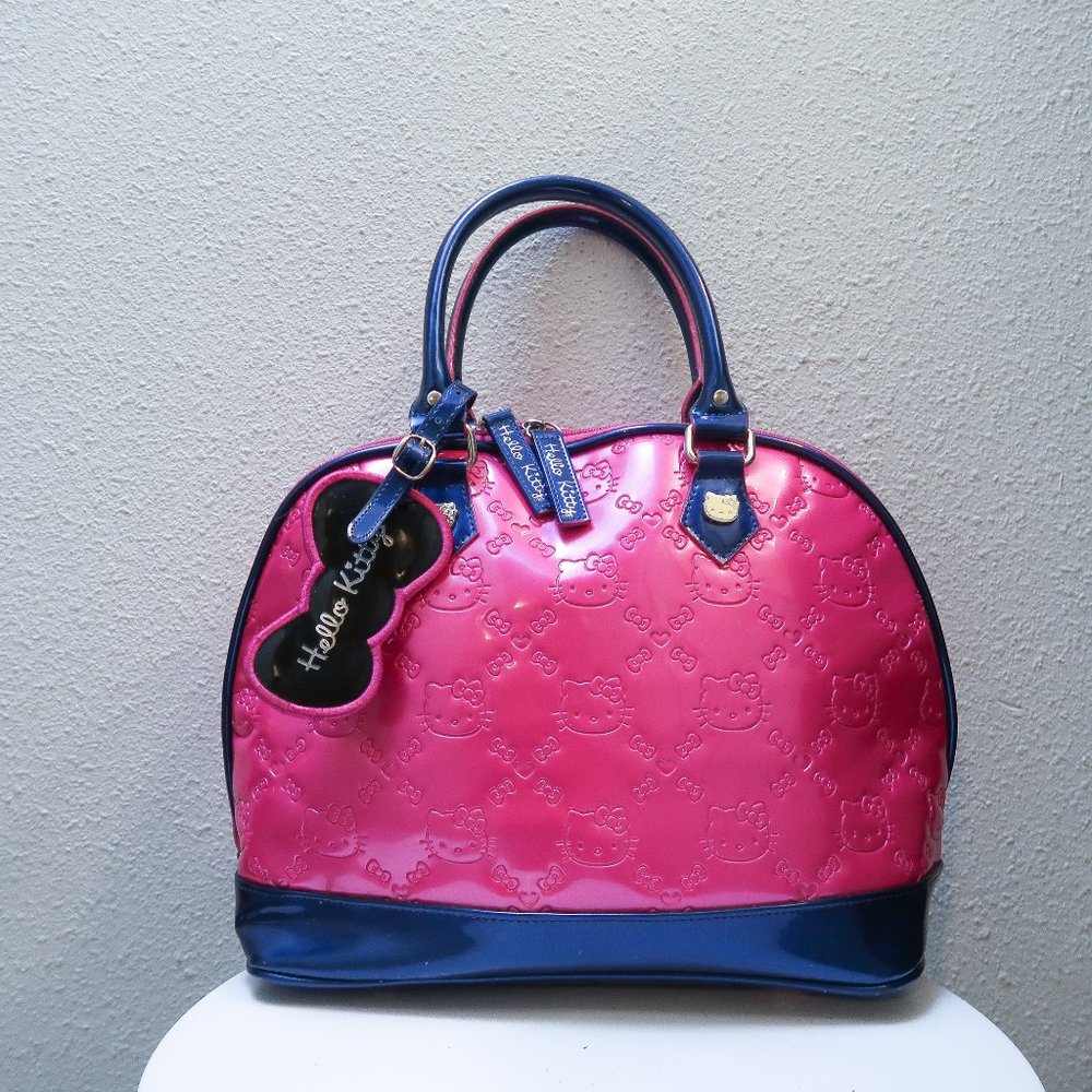 Hello Kitty Sanrio x Loungefly pink patent leather purse hand bag retro y2k